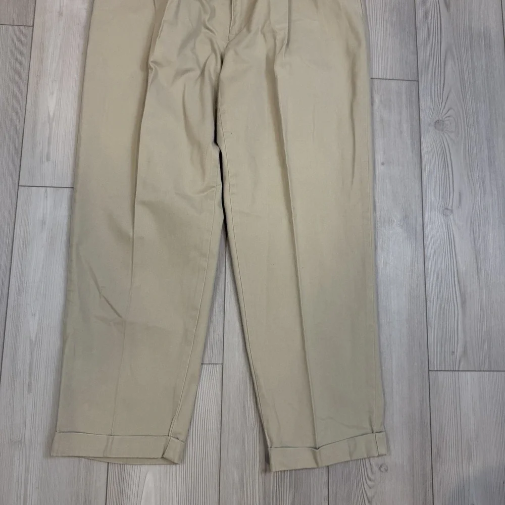 Lot Of 2 Ralph Lauren Polo Pants 38x30 Hammond Pleated Cuffed Trousers‎ Beige